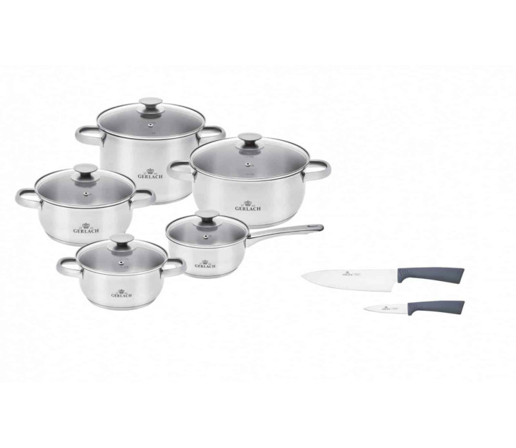 10-teiliges Topfset FIRST + 2x Küchenmesser