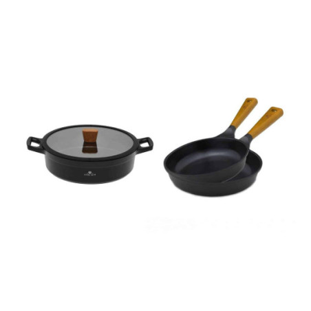 Topf 28cm + Pfanne 24cm + Pfanne 28cm NATUR
