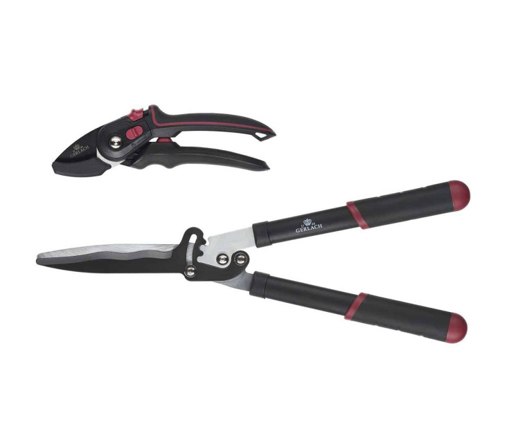 Einhand-Sekator mit Amboss + Heckenschneider