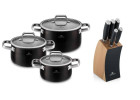 Zestaw garnk&oacute;w 6 el. PRIME + zestaw noży w bloku