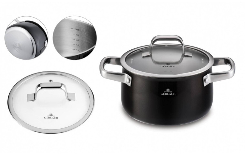 Topfset 6 Teile PRIME + Messerset im Block DECO BLACK