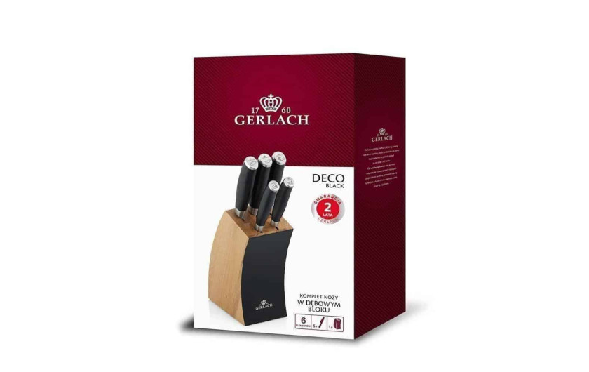 Zestaw garnk&oacute;w 6 el. PRIME + zestaw noży w bloku