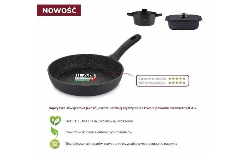 Pfanne 24cm + Grillpfanne 28cm GRANITEX