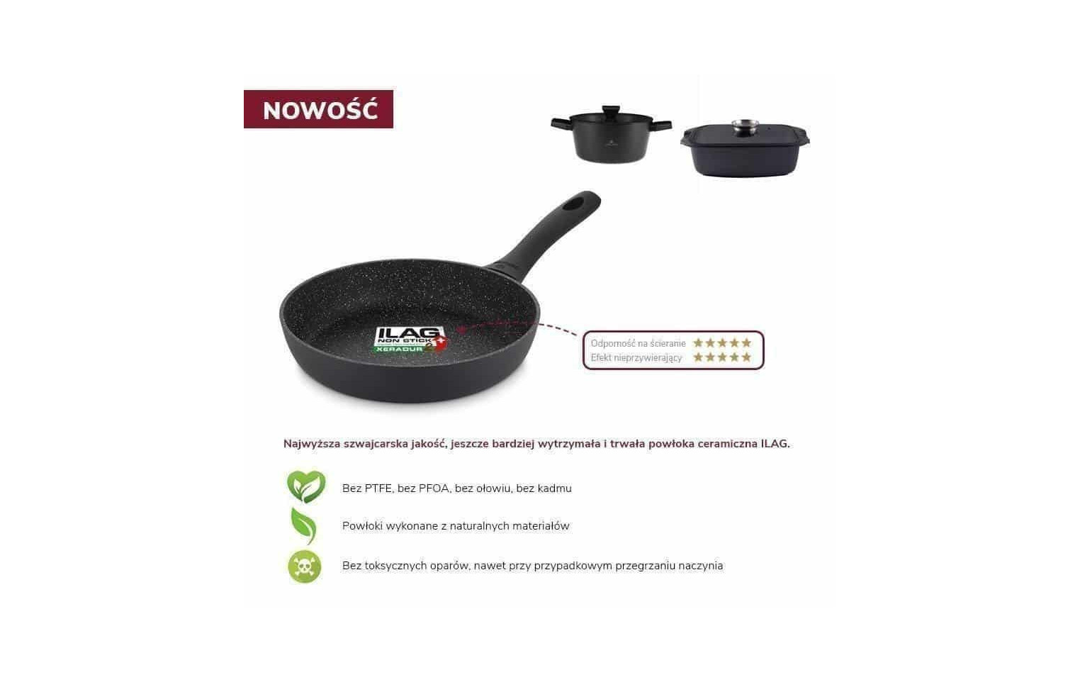 Pfanne 24cm + Grillpfanne 28cm GRANITEX
