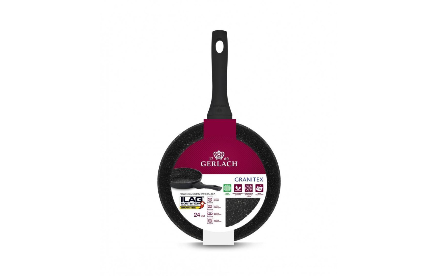 Pfanne 24cm + Grillpfanne 28cm GRANITEX