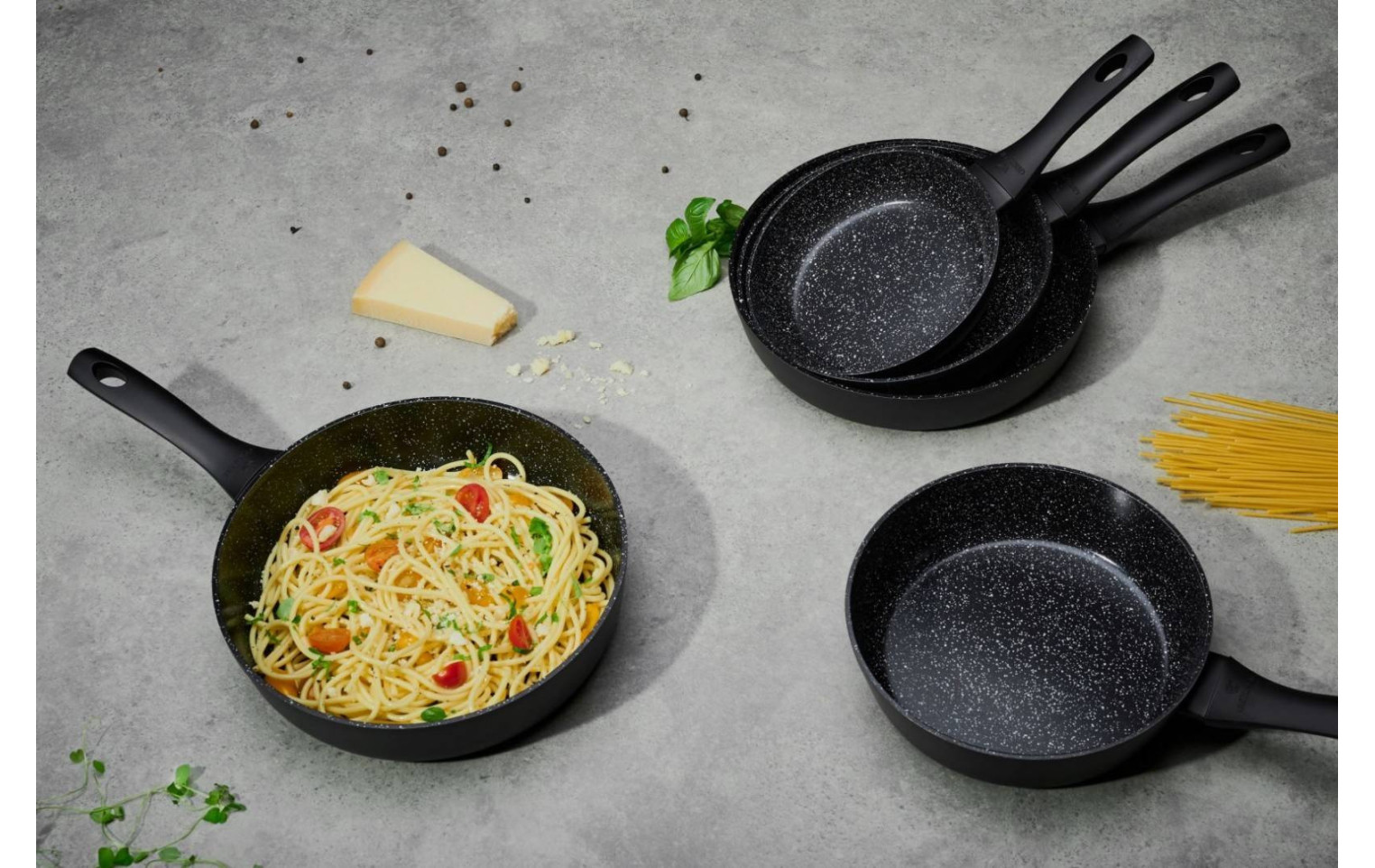 Pfanne 24cm + Grillpfanne 28cm GRANITEX