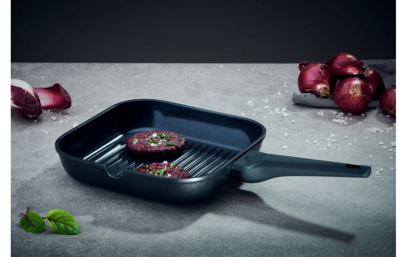 Zestaw 3x patelni 24cm + głęboka 28 cm + grillowa 24 cm MONOLIT