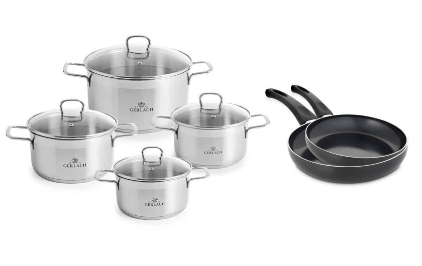 Topfset 8 Teile BRAVA + 2xPfannen 24/28cm INITIAL Topfset 8 Teile BRAVA + 2xPfannen 24/28cm INITIAL