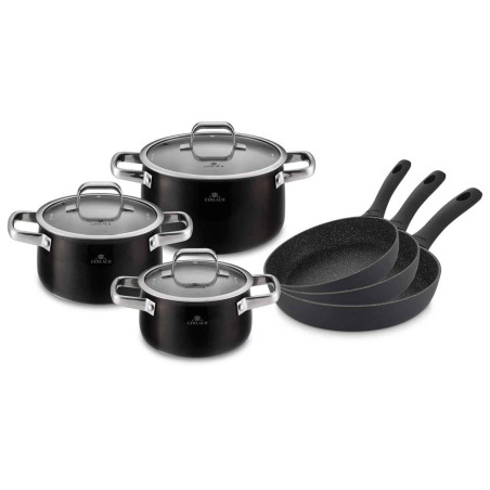 Set aus 6-teiligen Kochtöpfen PRIME + 3 Pfannen 20/24/28 cm GRANITEX.