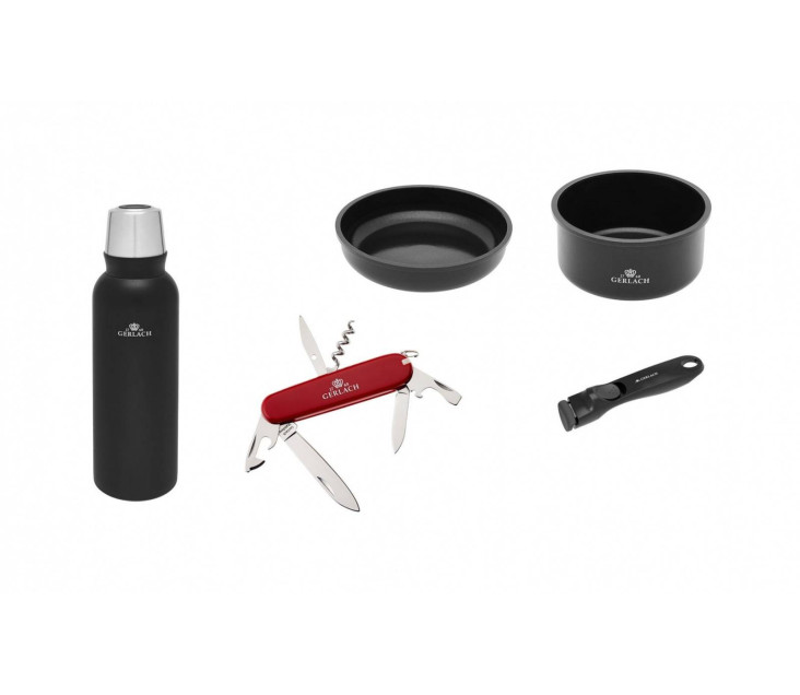 Thermos ASSIST 1,0 l + Multitool Assist 12-funktional + Topf 18 cm (2 l) + Pfanne SMART 20 cm + Griff