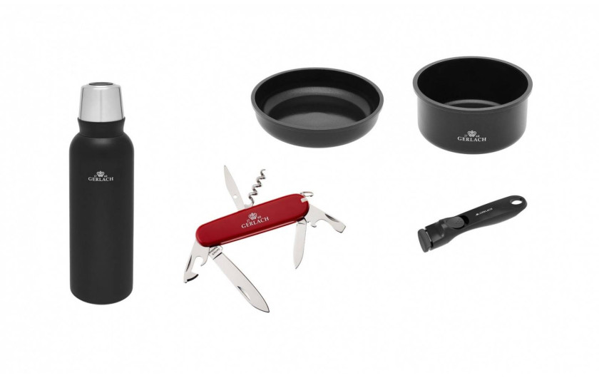 Thermos ASSIST 1,0 l + Multitool Assist 12-funktional + Topf 18 cm (2 l) + Pfanne SMART 20 cm + Griff