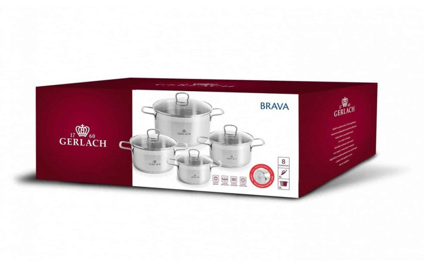 Topfset 8 Teile BRAVA + 2xPfannen 24/28cm INITIAL Topfset 8 Teile BRAVA + 2xPfannen 24/28cm INITIAL