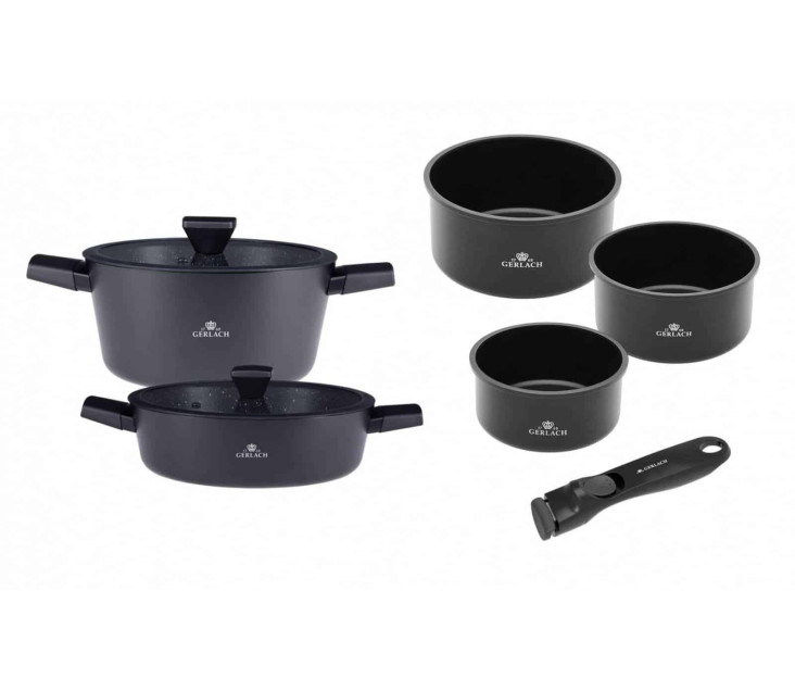 Topfset 4 Teile SMART + T&ouml;pfe 24/28cm GRANITEX
