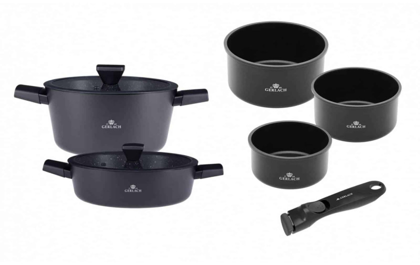 Topfset 4 Teile SMART + T&ouml;pfe 24/28cm GRANITEX