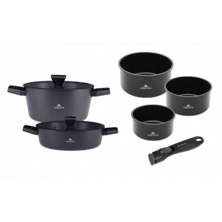 Topfset 4 Teile SMART + Töpfe 24/28cm GRANITEX