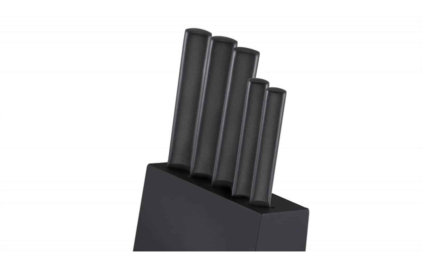 Messerset im Block AMBIENTE BLACK Holz Schwarz Messerset im Block AMBIENTE BLACK Holz Schwarz