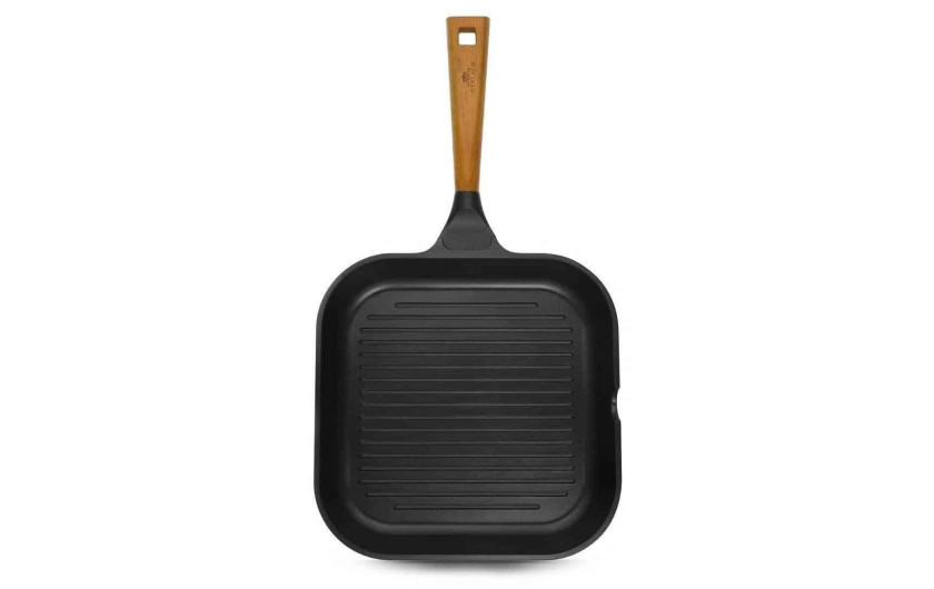 Topf 24/28cm + Pfanne 24cm + Grillpfanne 28cm + Wok-Pfanne 28cm + Schneidebrett NATUR