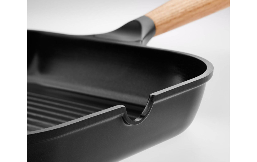 Topf 24/28cm + Pfanne 24cm + Grillpfanne 28cm + Wok-Pfanne 28cm + Schneidebrett NATUR