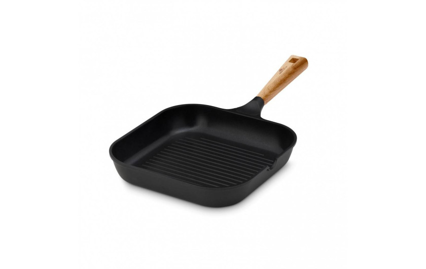 Topf 24/28cm + Pfanne 24cm + Grillpfanne 28cm + Wok-Pfanne 28cm + Schneidebrett NATUR