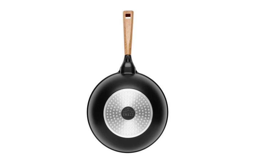 Topf 24/28cm + Pfanne 24cm + Grillpfanne 28cm + Wok-Pfanne 28cm + Schneidebrett NATUR