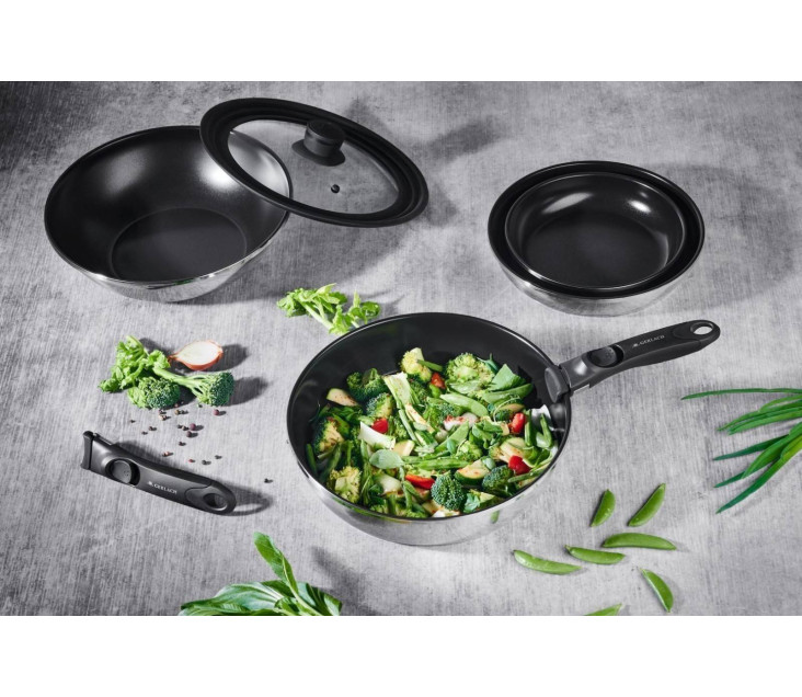 Topf 18/20cm + Wok-Pfanne...