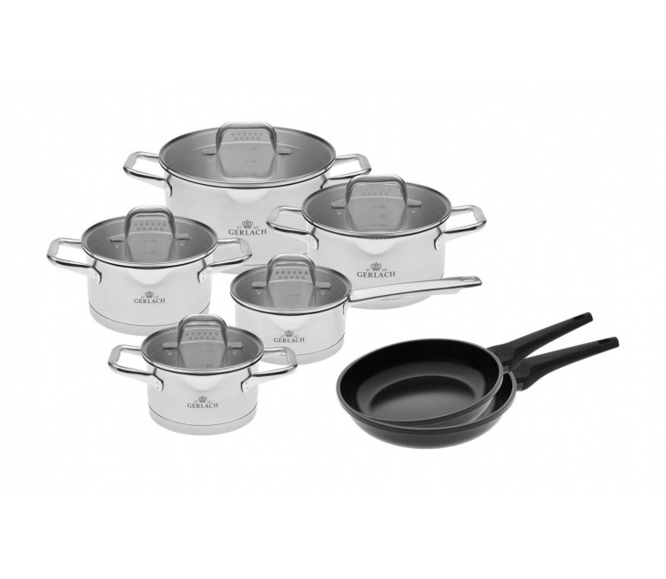 Topfset 10 Teile MODEL + 2xPfanne 24/28cm MONOLIT