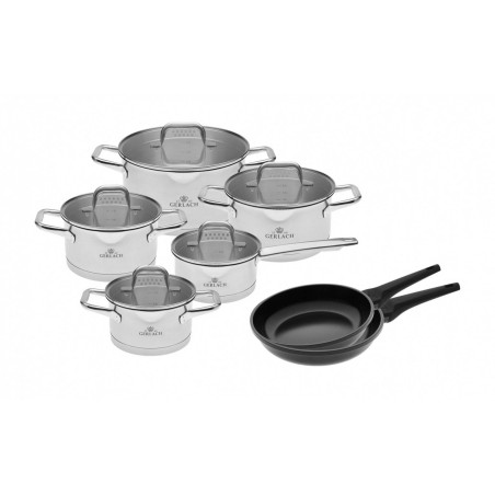 Topfset 10 Teile MODEL + 2xPfanne 24/28cm MONOLIT