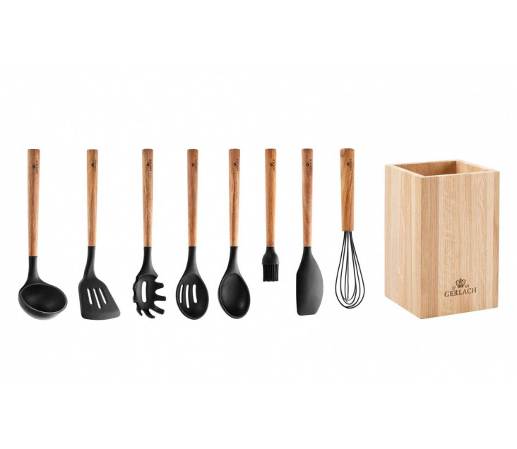K&uuml;chenzubeh&ouml;r-Set NATUR + Beh&auml;lter f&uuml;r K&uuml;chenutensilien NATUR