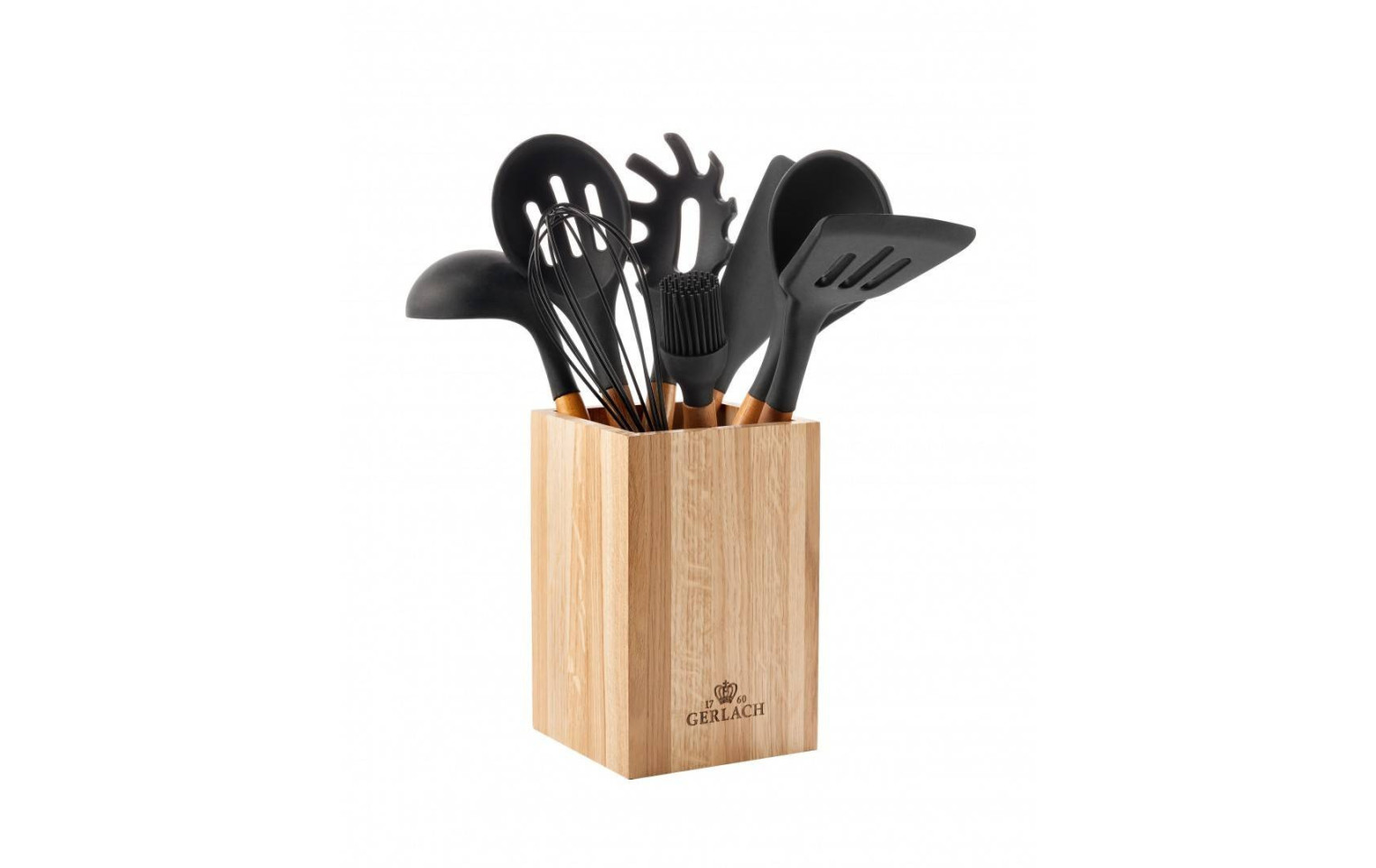 Küchenzubehör-Set NATUR + Behälter für Küchenutensilien NATUR
