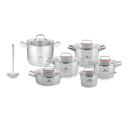 Topfset 10 Teile SUPERIOR + Topf 28cm 10l SIMPLE + Schöpfkelle VIRGA