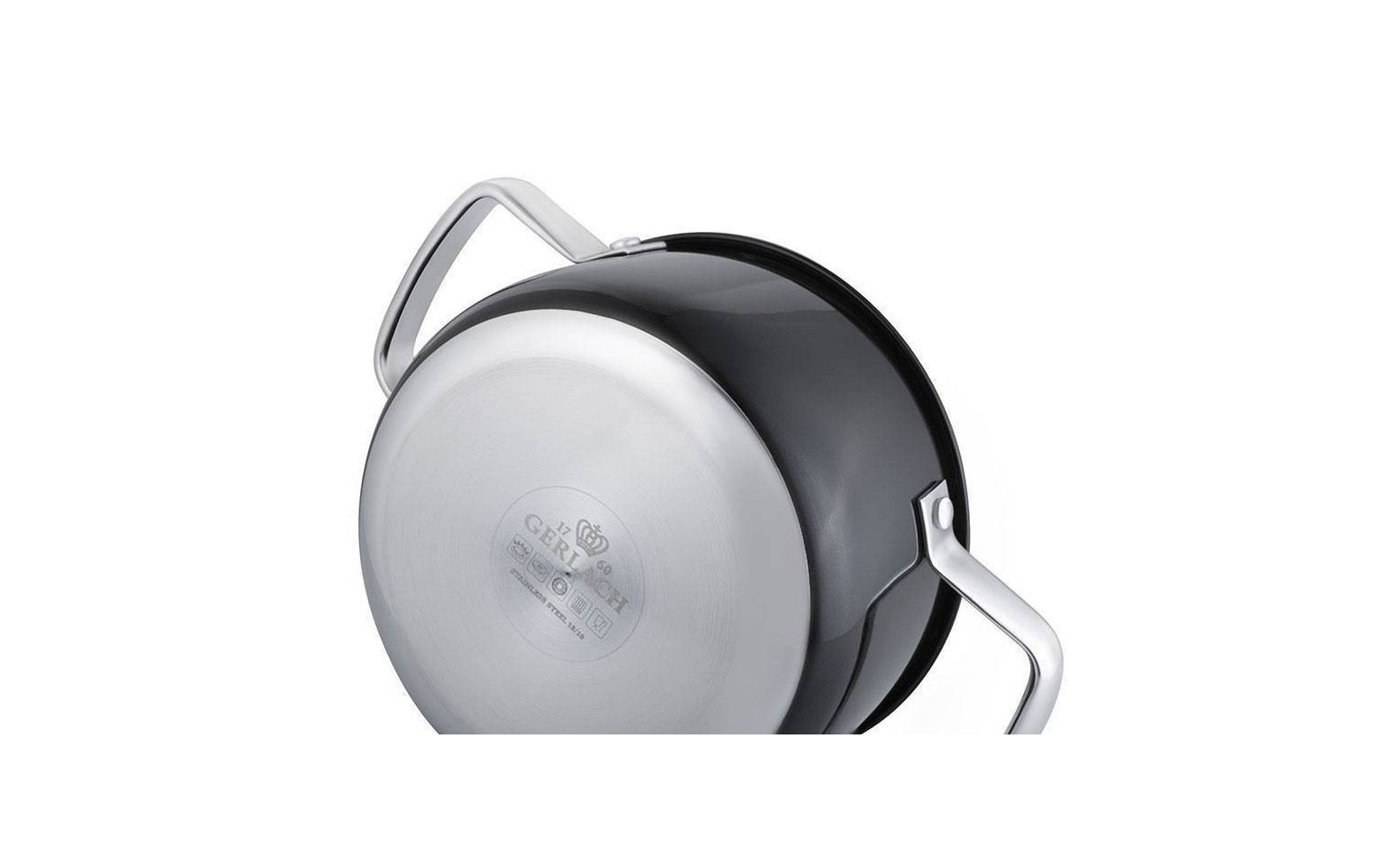Topfset 6 Teile PRIME + Messerset im Block MODERN Schwarz