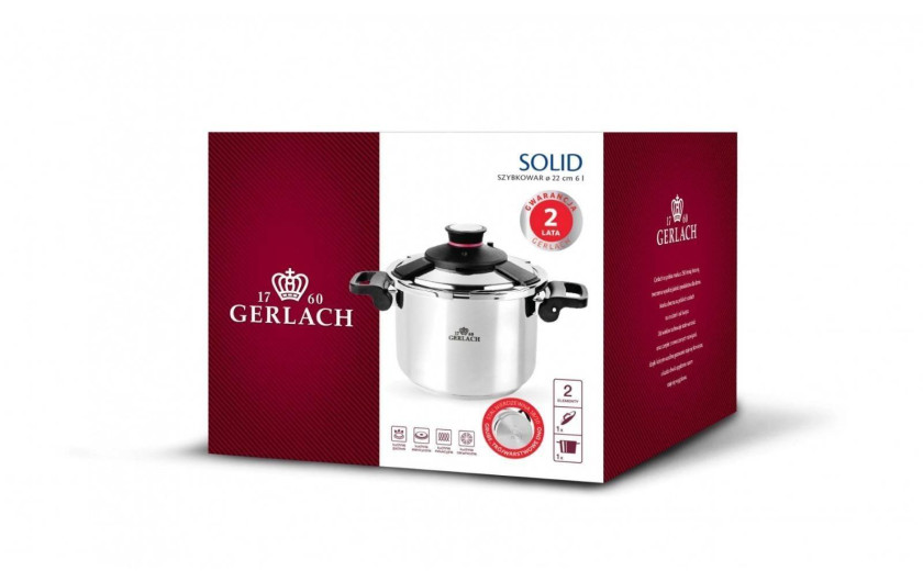 Zestaw garnk&oacute;w 6 el. SUPERIOR + Szybkowar 6,0l SOLID
