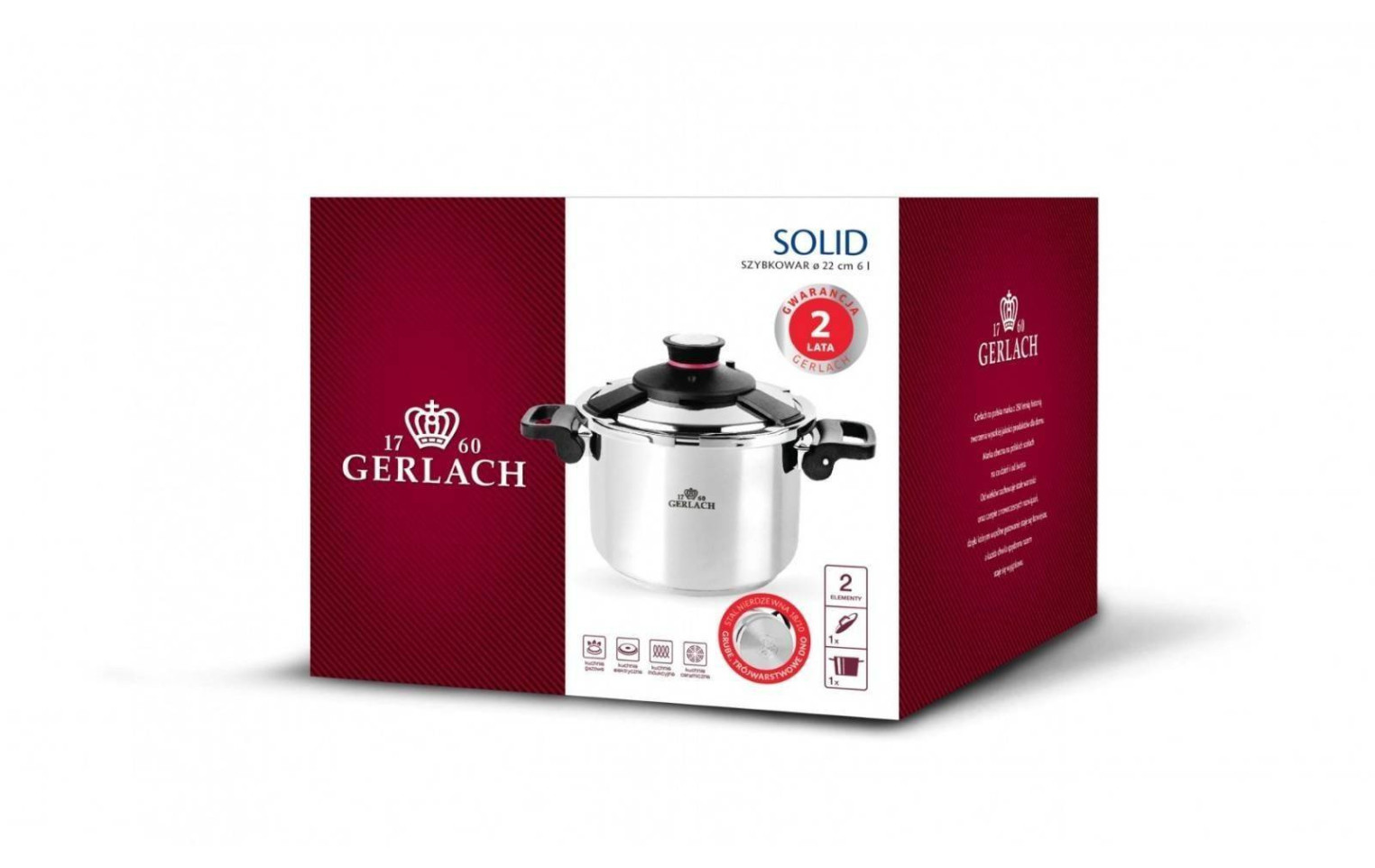 Zestaw garnków 6 el. SUPERIOR + Szybkowar 6,0l SOLID