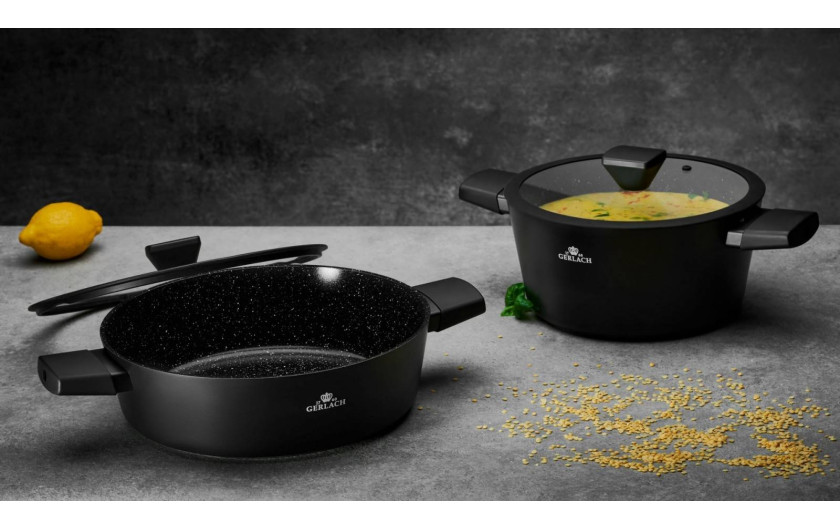 Topfset 2 Teile: Topf 24/28cm + 2xPfanne 24/25cm + Stieltopf 1,5l GRANITEX Topfset 2 Teile: Topf 24/28cm + 2xPfanne 24/25cm + Stieltopf 1,5l GRANITEX