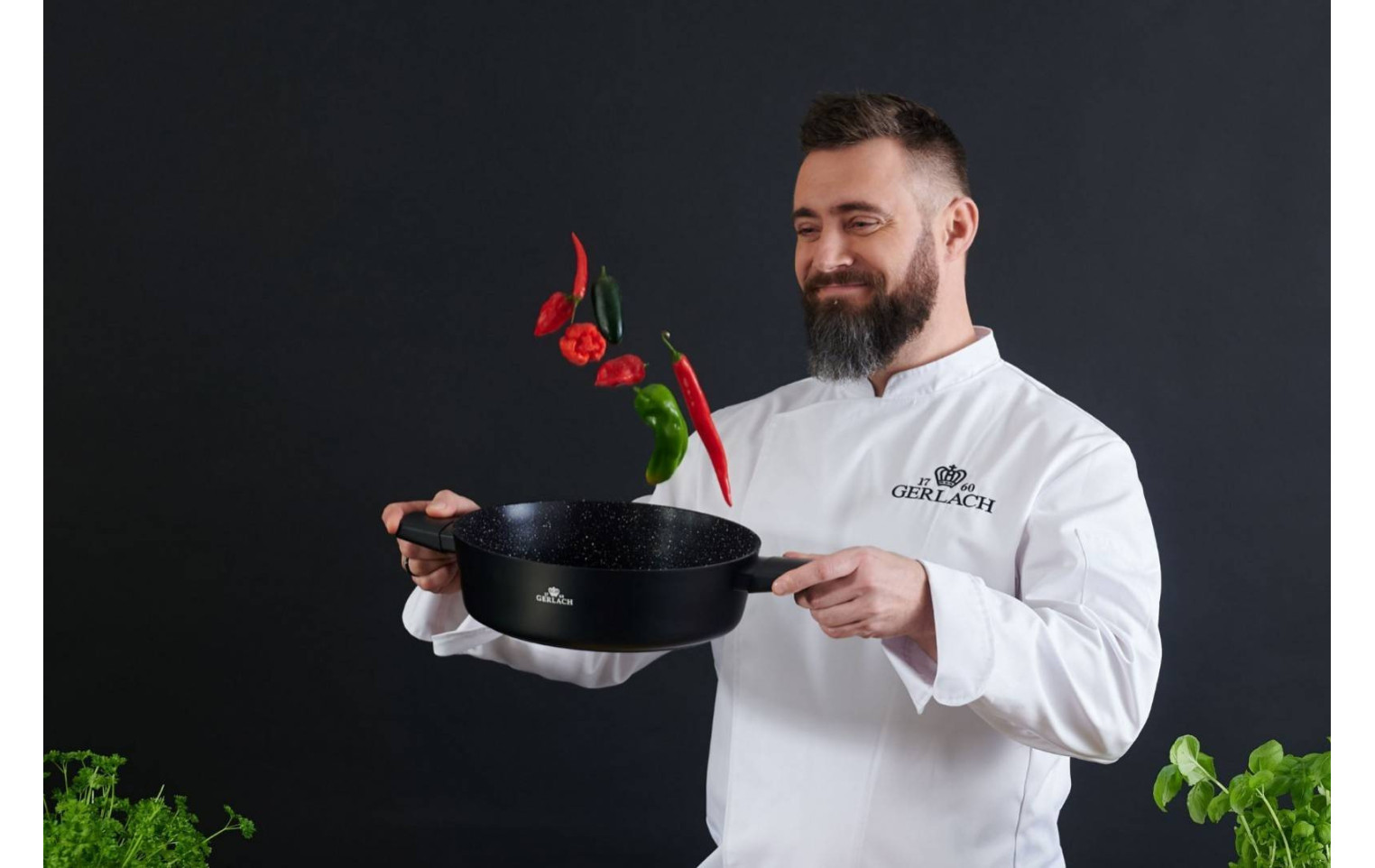 Topfset 2 Teile: Topf 24/28cm + 2xPfanne 24/25cm + Stieltopf 1,5l GRANITEX