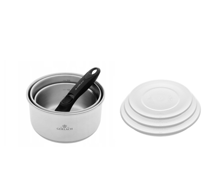 Topfset 4 Teile 16/18/20cm + Frischhaltedeckel 3 Teile 16/18/20cm SMART
