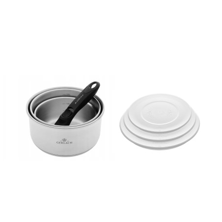 Topfset 4 Teile 16/18/20cm + Frischhaltedeckel 3 Teile 16/18/20cm SMART