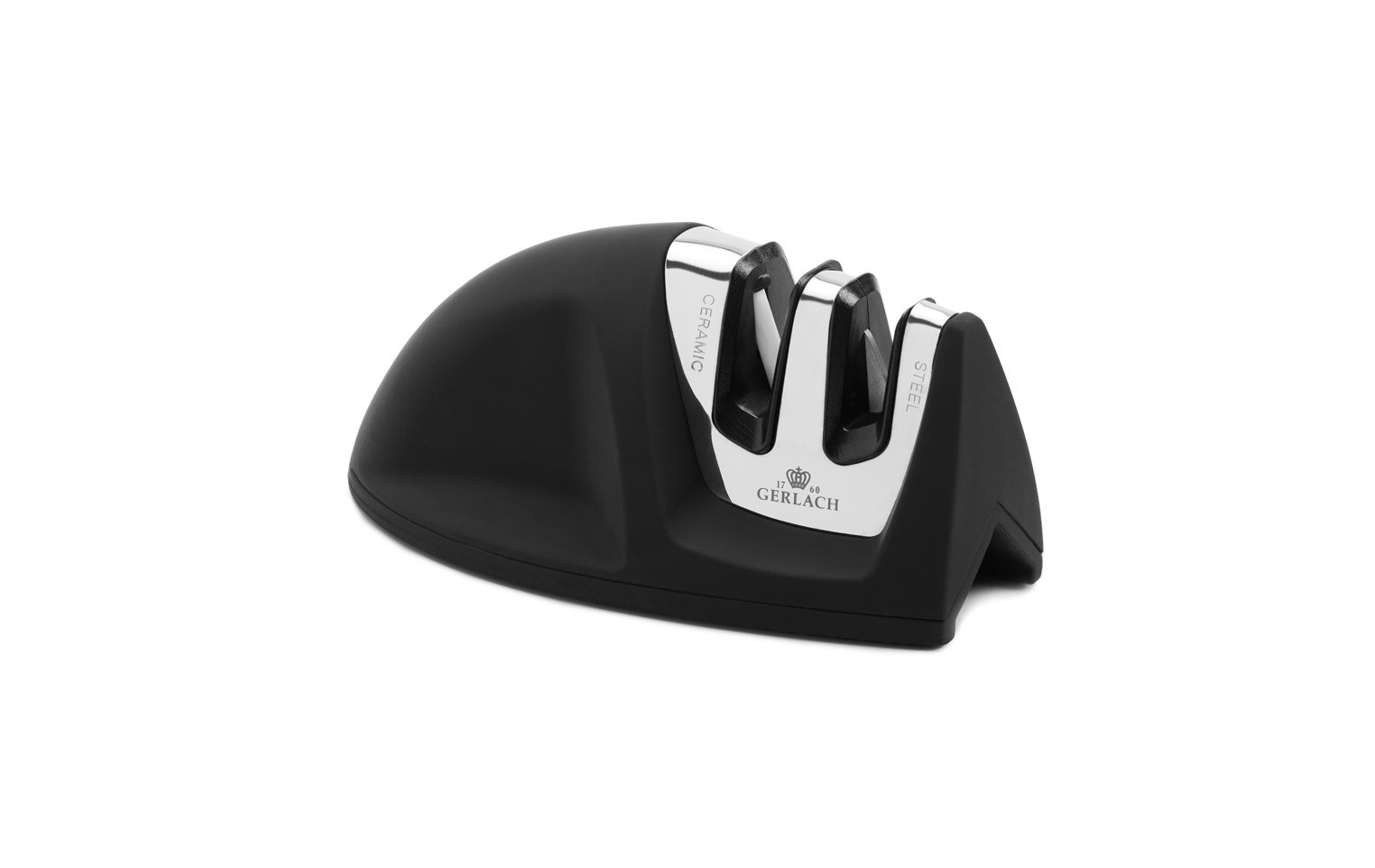 Messerset im Block SMART BLACK + Schneidebrett 30x24cm NATUR + Messerschärfer Mini SMART