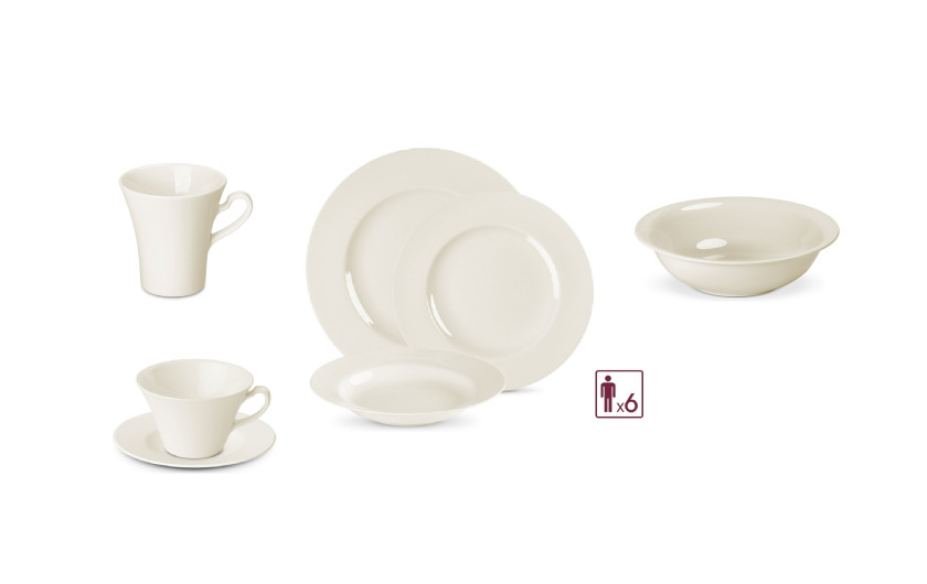 Geschirrset 36 Teile + Porzellanbeche 6 Teile + Tassen mit Untertassen 12 Teile + Salatschüssel 2 Teile Geschirrset 36 Teile + Porzellanbeche 6 Teile + Tassen mit Untertassen 12 Teile + Salatschüssel 2 Teile