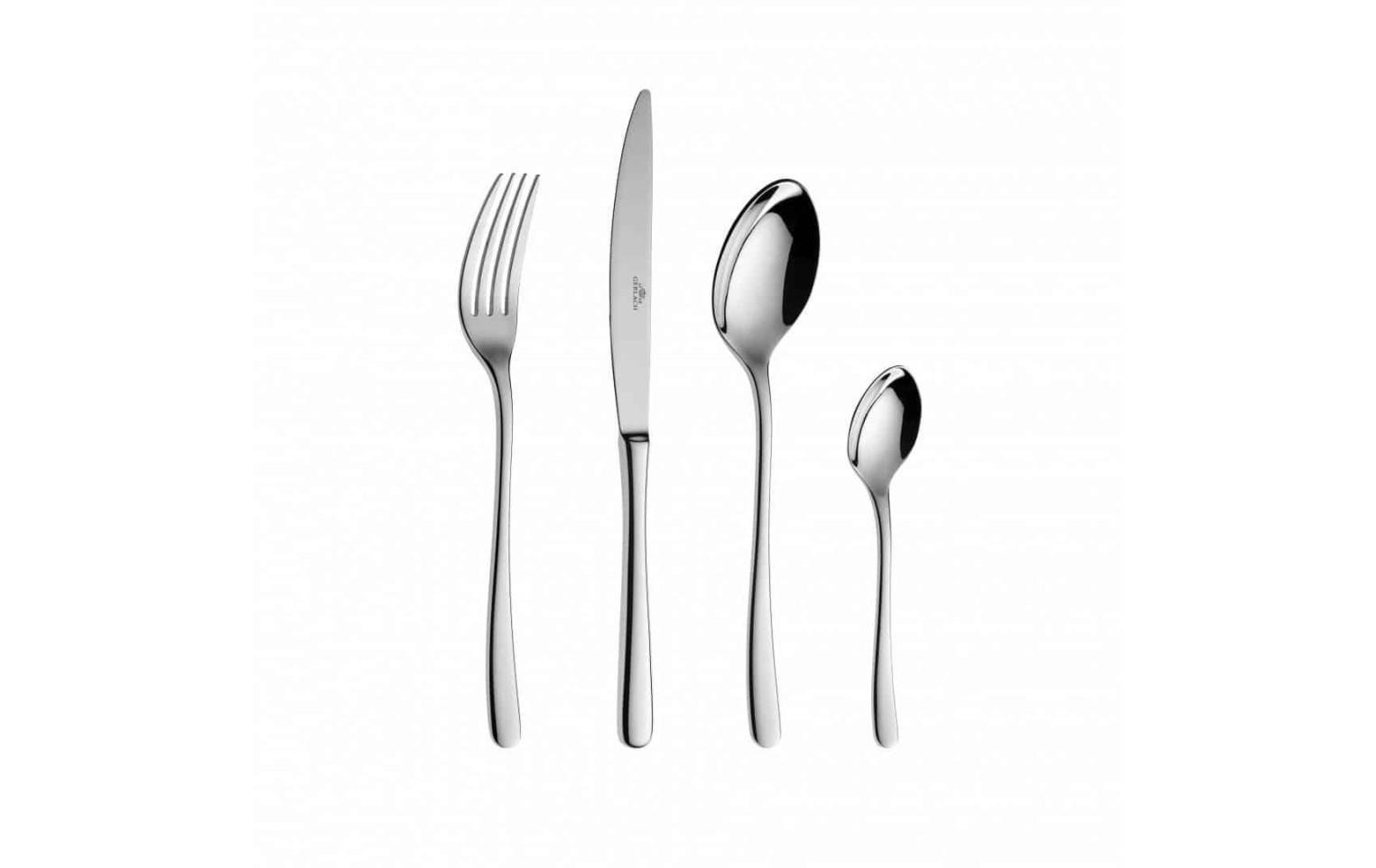 Geschirrset 36 Teile MUZA + Besteckset 68 Teile MUZA Poliert + Holzkiste für 12 Personen