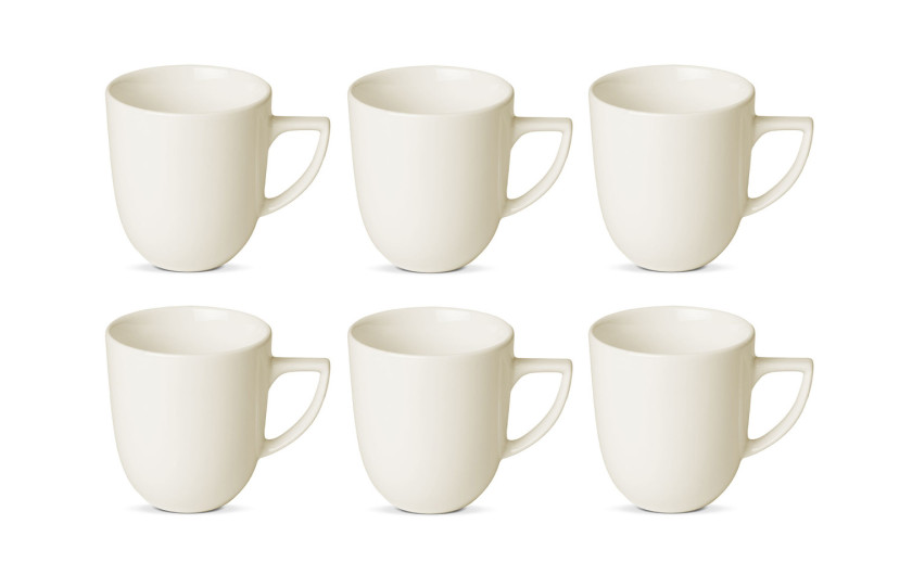 Porzellan-Service VALOR 36-teilig für 6 Personen: 18 Essteller + 12 Tasse mit Untertasse + Tassen