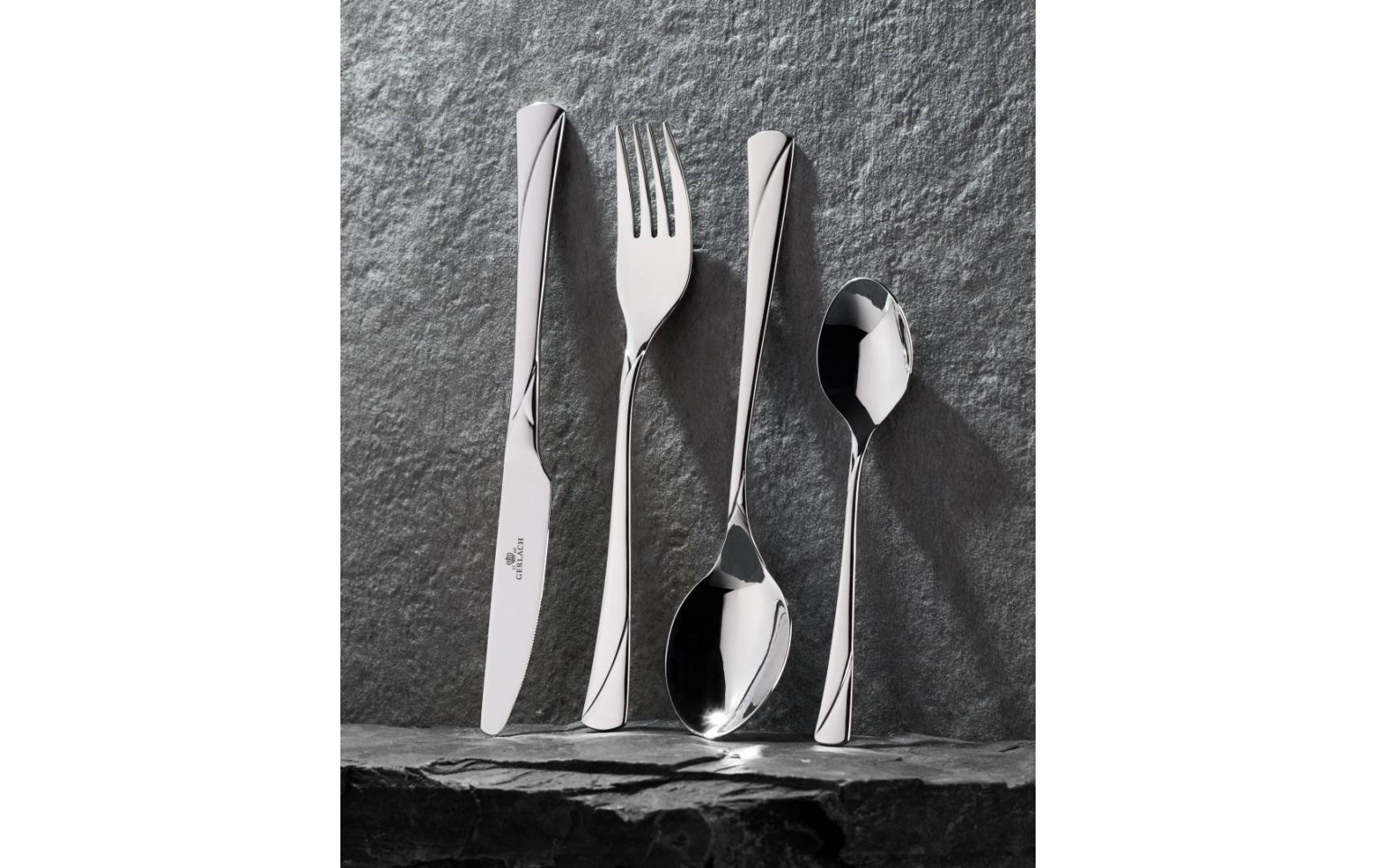 Geschirrset 36 Teile VALOR + Besteckset 68 Teile VALOR Poliert + Holzkiste für 12 Personen
