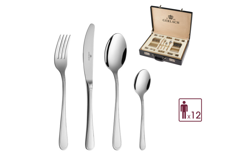 Besteckset 68 Teile ANTICA Poliert + Holzkiste Besteckset 68 Teile ANTICA Poliert + Holzkiste