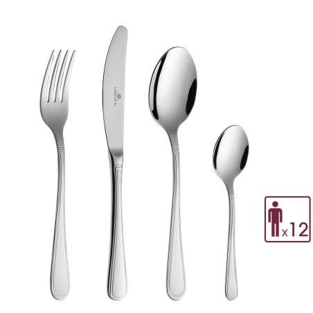Besteckset 68 Teile ANTICA Poliert + Schachtel