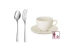 CELESTIA Tassen-Set mit Untertassen 12-teilig + Kaffeelöffel + Kuchengabeln CELESTIA/6 Pers.