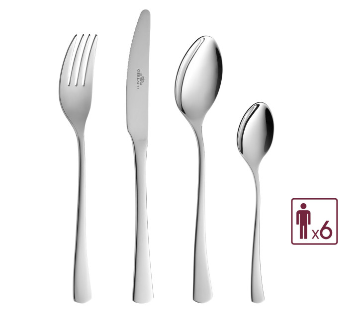 Besteckset 24-teilig TUNEA glänzend