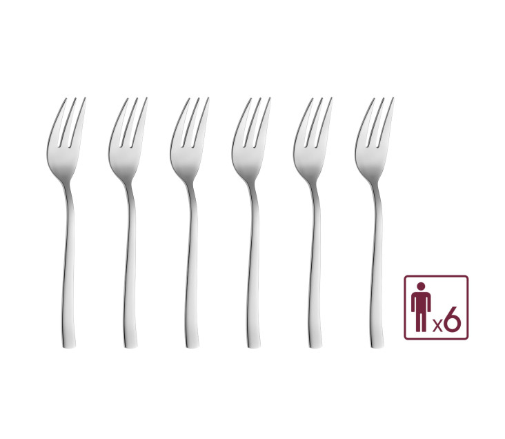 Kuchengabeln 6 Stk. poliert ONDA