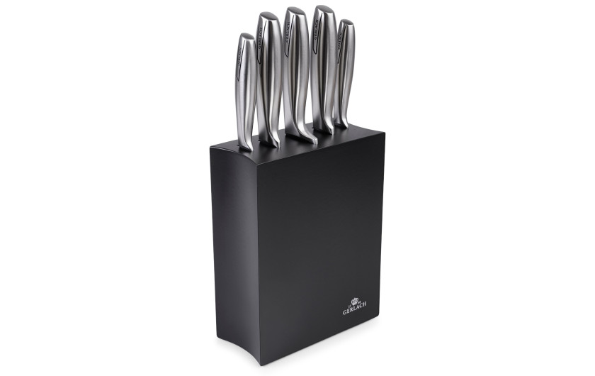 Messerset im Block MODERN Schwarz Messerset im Block MODERN Schwarz