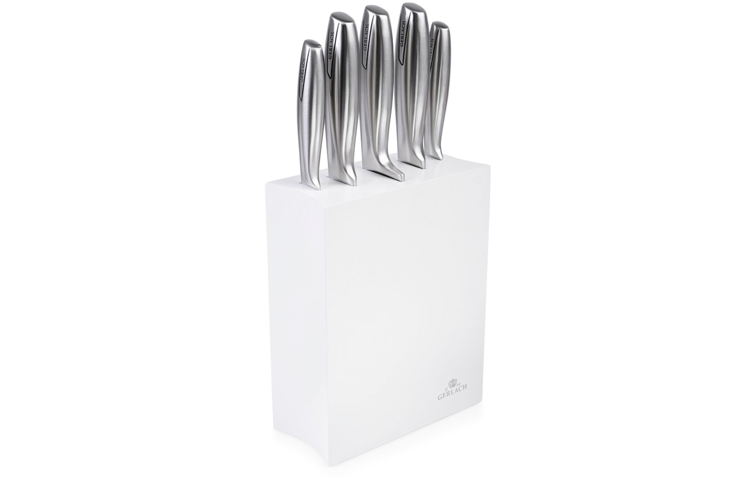 Messerset im Block MODERN Weiß