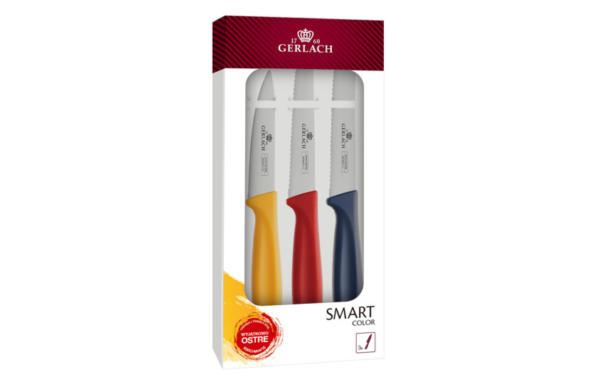 Set aus 3 Smart Color Messern